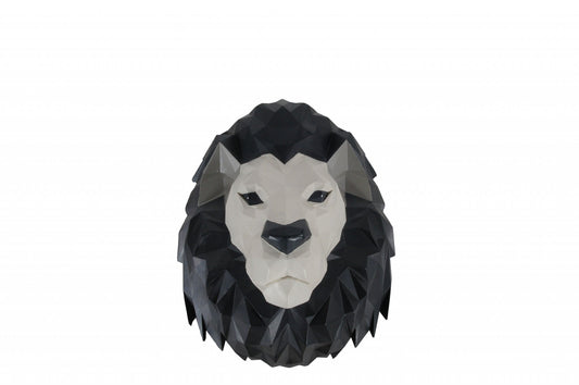 HomeRoots 11.5" x 9.5" x 14" Origami Lion Head Wall Decoration