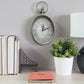 HomeRoots 11.75 Oval Vintage Wall Clock with Metal Shape