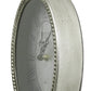 HomeRoots 11.75 Oval Vintage Wall Clock with Metal Shape