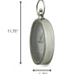 HomeRoots 11.75 Oval Vintage Wall Clock with Metal Shape