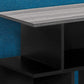 HomeRoots 11.75" x 23.75" x 23.75" Particle Board Laminate Accent Table With Black and Grey Finish