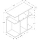 HomeRoots 11.75" x 23.75" x 23.75" Particle Board Laminate Accent Table With Black and Grey Finish