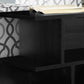 HomeRoots 11.75" x 23.75" x 23.75" Particle Board Laminate Accent Table in Black Finish
