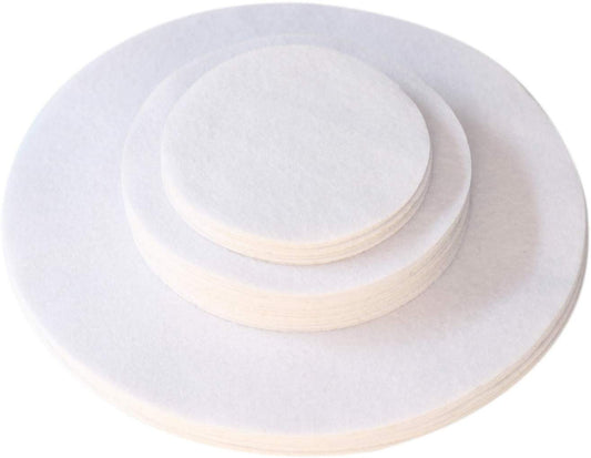 HomeRoots 12-10", 24-6", 12-4.5" Soft White, Dish Separator Pads, Felt Plate Dividers Set of 48