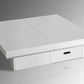 HomeRoots 12" Coffee Table with Pull Out Squares With White Gloss Finish