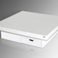 HomeRoots 12" Coffee Table with Pull Out Squares With White Gloss Finish