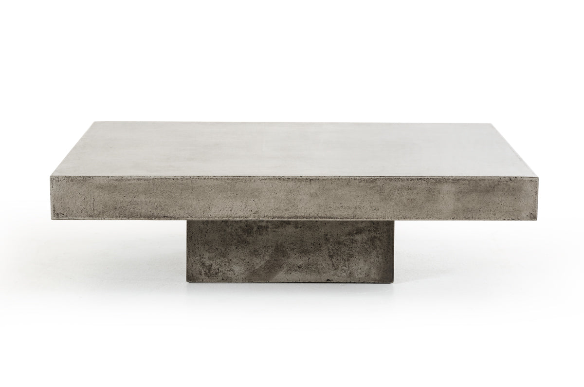 HomeRoots 12' Concrete Coffee Table