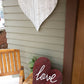 HomeRoots 12" Farmhouse White Wash Wooden Heart
