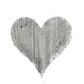 HomeRoots 12" Farmhouse White Wash Wooden Heart