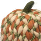 HomeRoots 12" Ivory Green and Orange Chunky Knit Pumpkin Sculpture