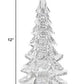 HomeRoots 12" Mouth Blown Clear Glass Christmas Tree Sculpture