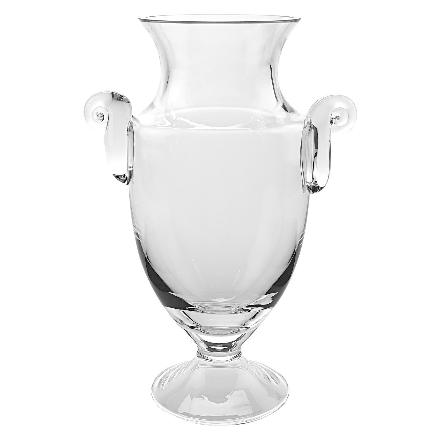 HomeRoots 12 Mouth Blown Crystal European Made Trophy Vase