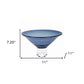 HomeRoots 12" Mouth Blown Crystal Midnight Blue Centerpiece Bowl