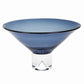 HomeRoots 12" Mouth Blown Crystal Midnight Blue Centerpiece Bowl