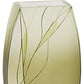 HomeRoots 12 Mouth Blown European Made Green Glass Hand Decorated Vase