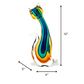 HomeRoots 12 Mouth Blown MultiColor Feline Art Glass