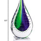 HomeRoots 12 Mouth Blown Teardrop Centerpiece on Crystal Base
