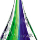HomeRoots 12 Mouth Blown Teardrop Centerpiece on Crystal Base