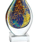 HomeRoots 12 MultiColor Art Glass Teardrop on Crystal Base