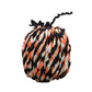 HomeRoots 12" Orange Black and White Twisted Burlap Rope Pumpkin Sculpture