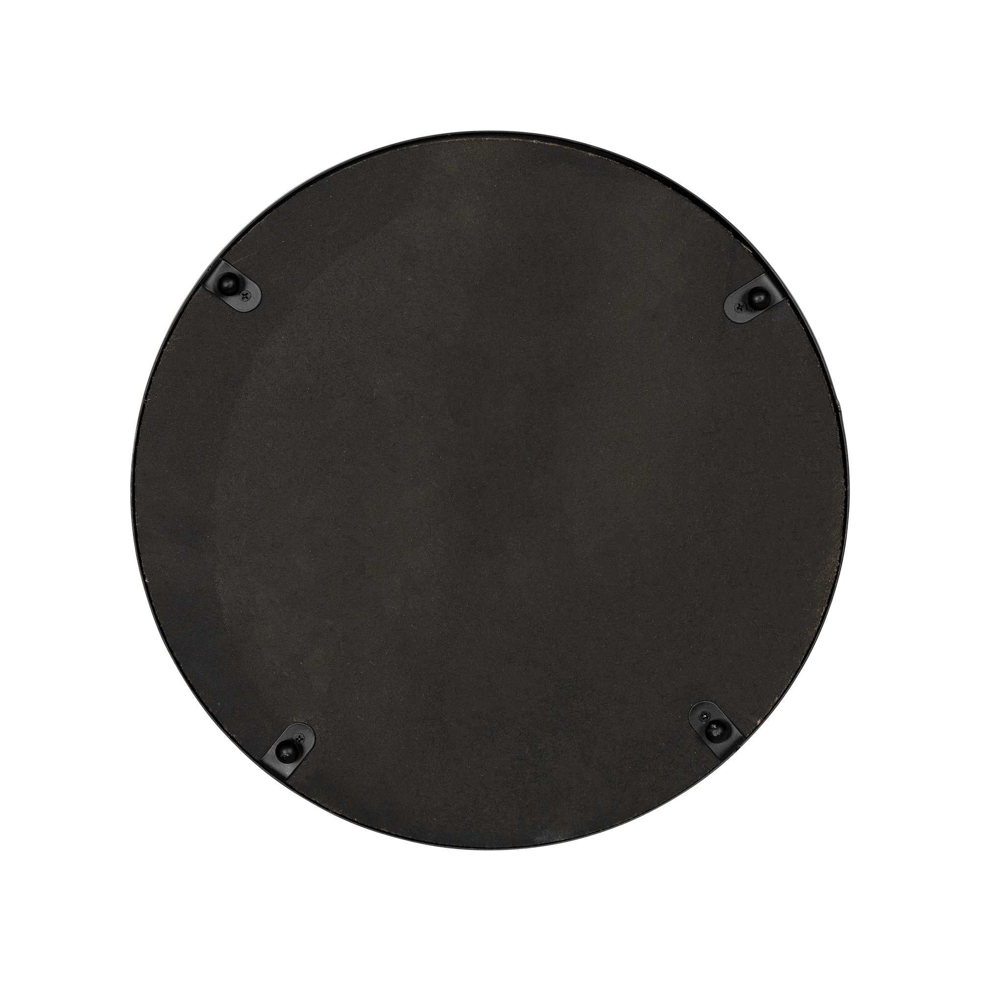 HomeRoots 12" Round Metal Frame & Wood Tray