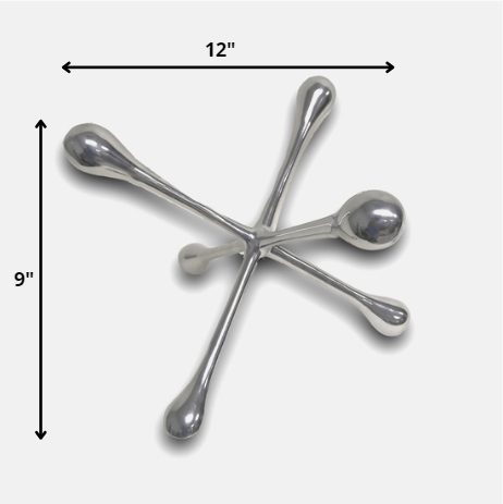 HomeRoots 12' Silver Finish Extra Large Decorative Jack