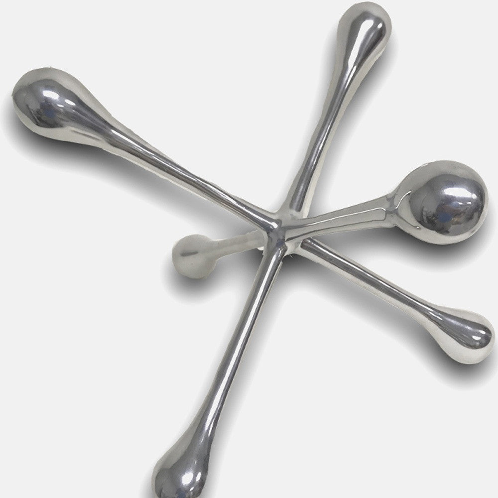 HomeRoots 12' Silver Finish Extra Large Decorative Jack