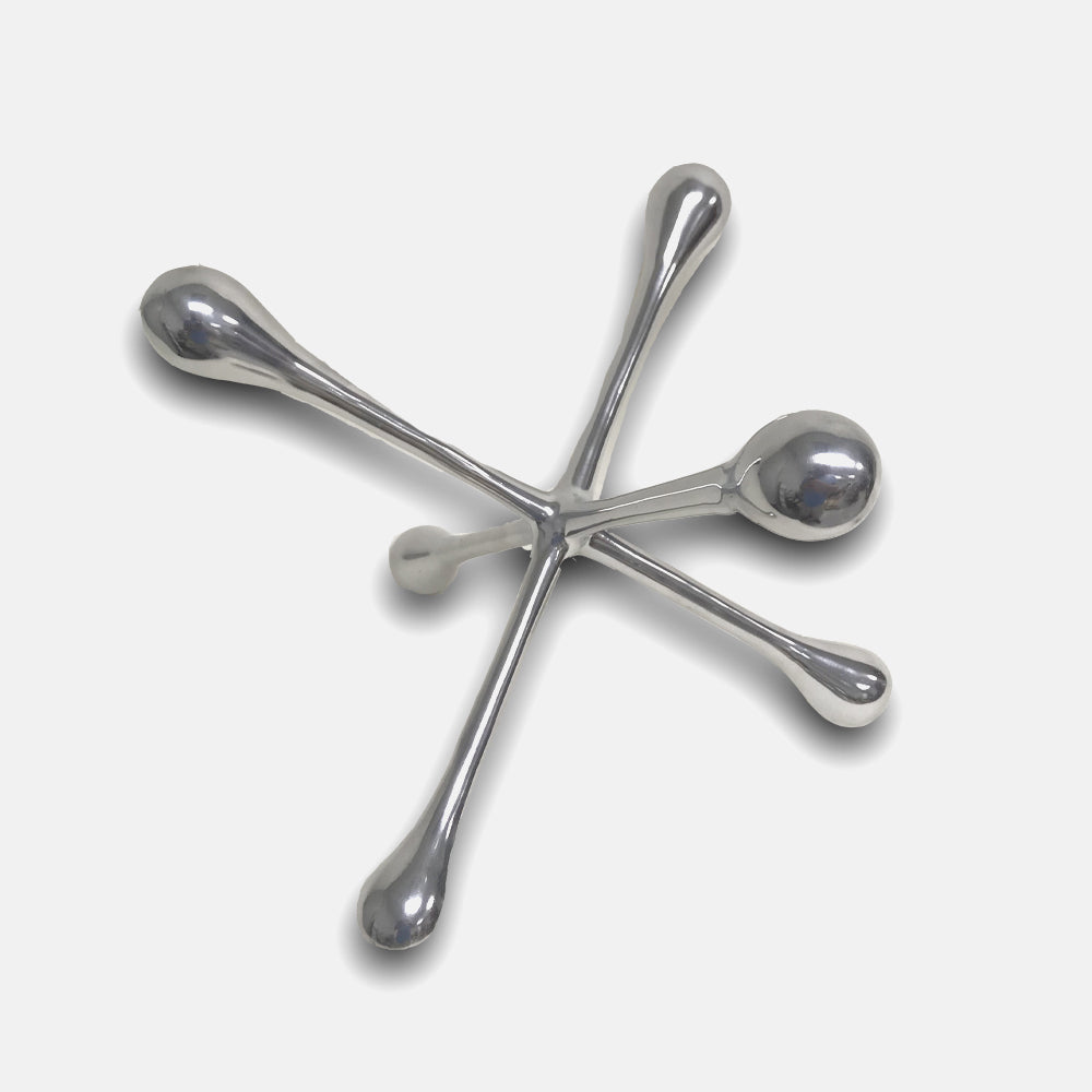 HomeRoots 12' Silver Finish Extra Large Decorative Jack