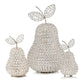 HomeRoots 12' Silver Pear Faux Crystal Sculpture