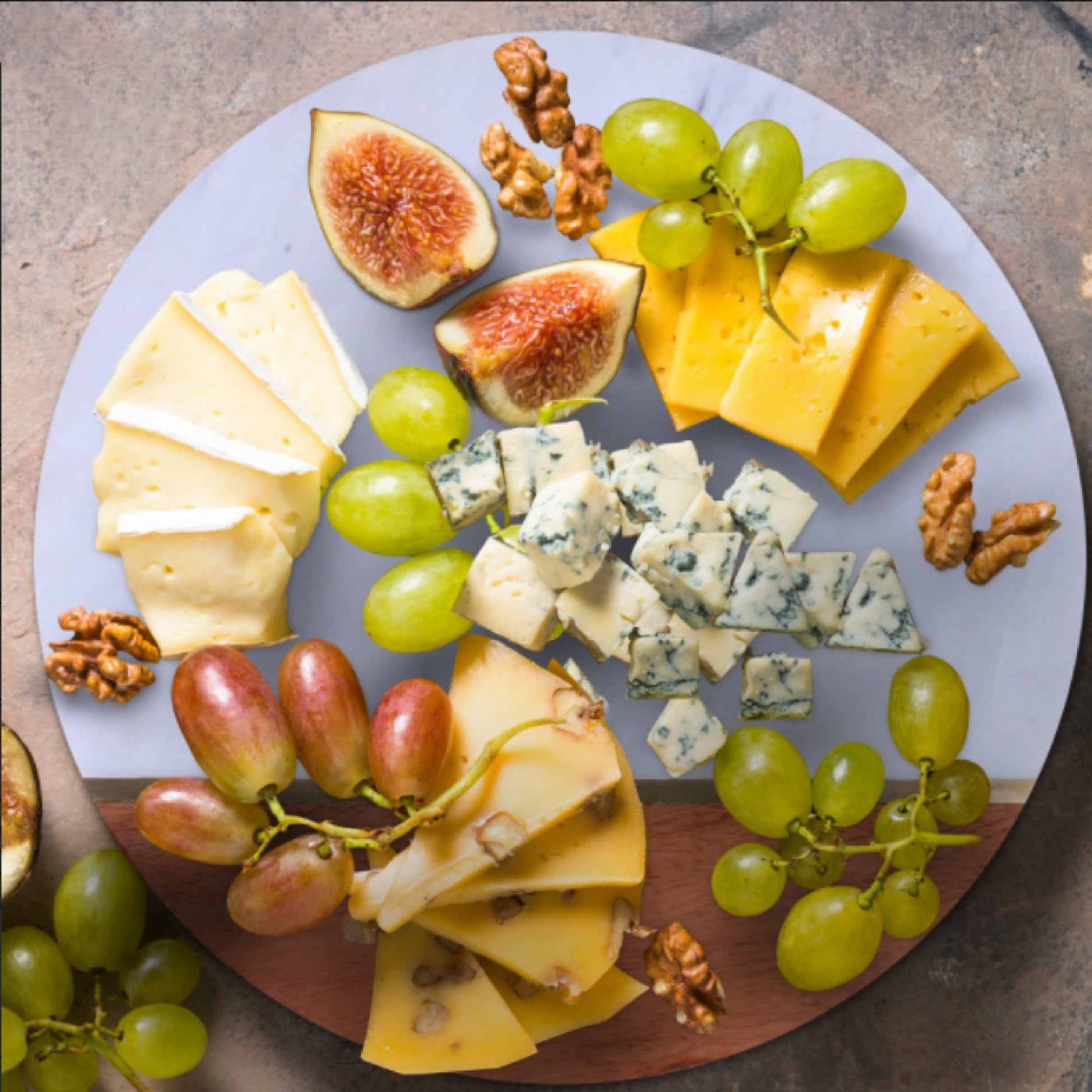 HomeRoots 12" Wood And Marble And Gold Cheese Board And Knife Set