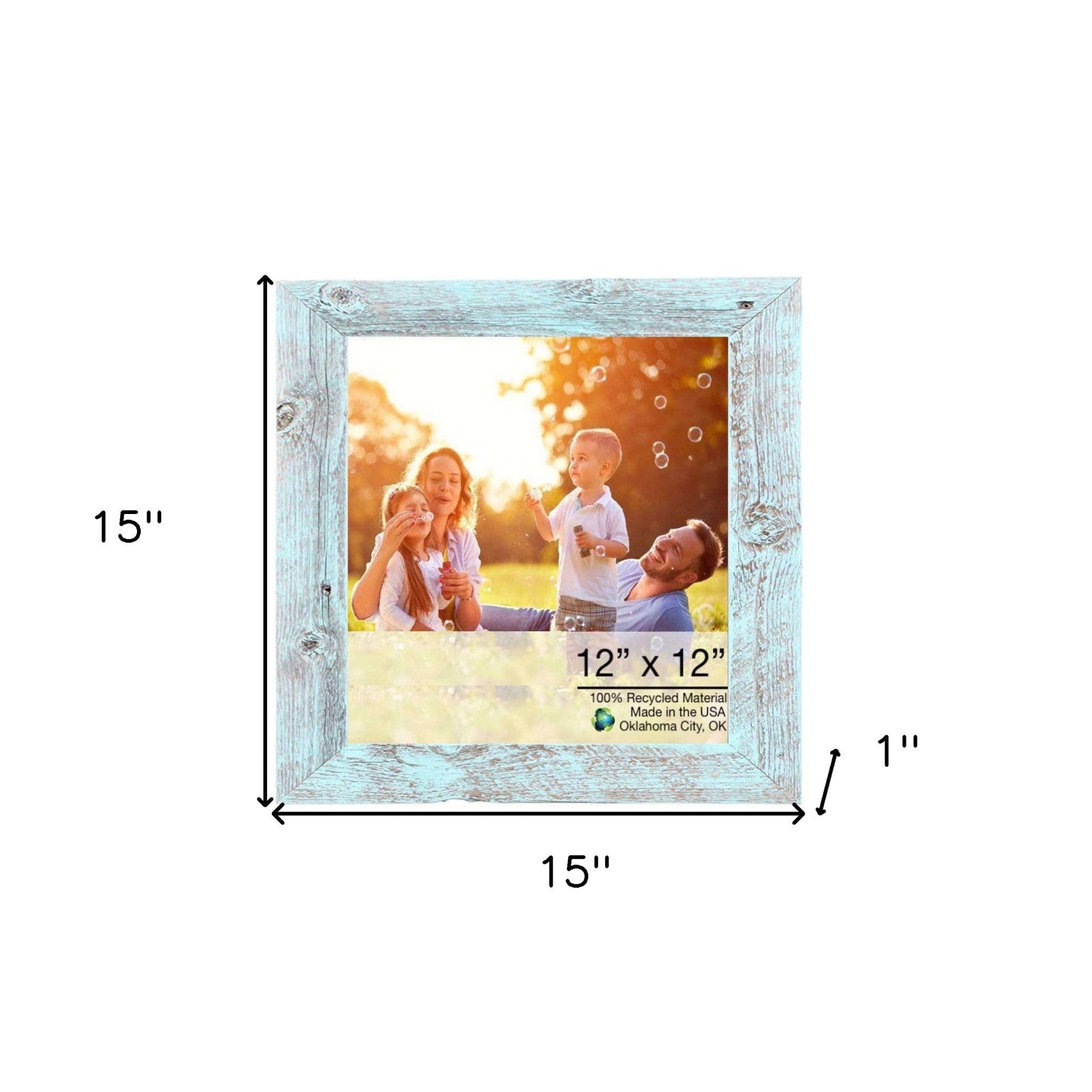 HomeRoots 12" x 12" Rustic Blue Picture Frame