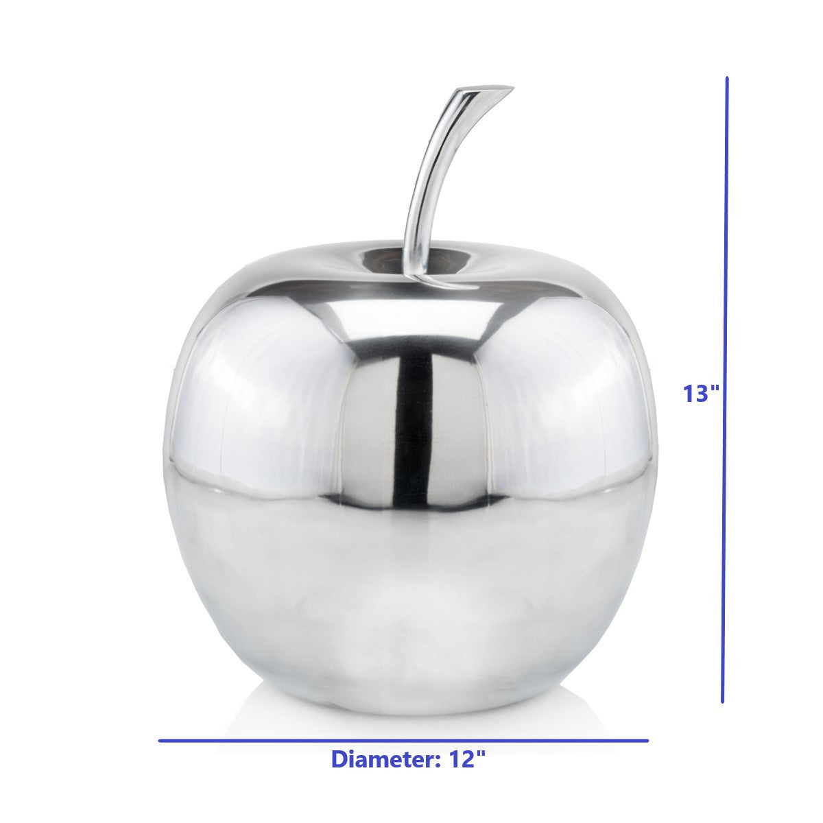 HomeRoots 12' x 12' x 13' Buffed Extra Large Polished Apple