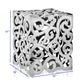 HomeRoots 12" x 12" x 17" Paisley Square Stool With Buffed Finish