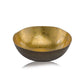 HomeRoots 12" x 12" x 3.75" Metal Small Round Bowl With Gold and Bronze Finish