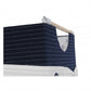 HomeRoots 12" x 12.5" x 9.5" White Blue Foldable Fabric Basket Set of 3