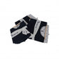 HomeRoots 12" x 12.5" x 9.5" White Blue Foldable Fabric Basket Set of 3