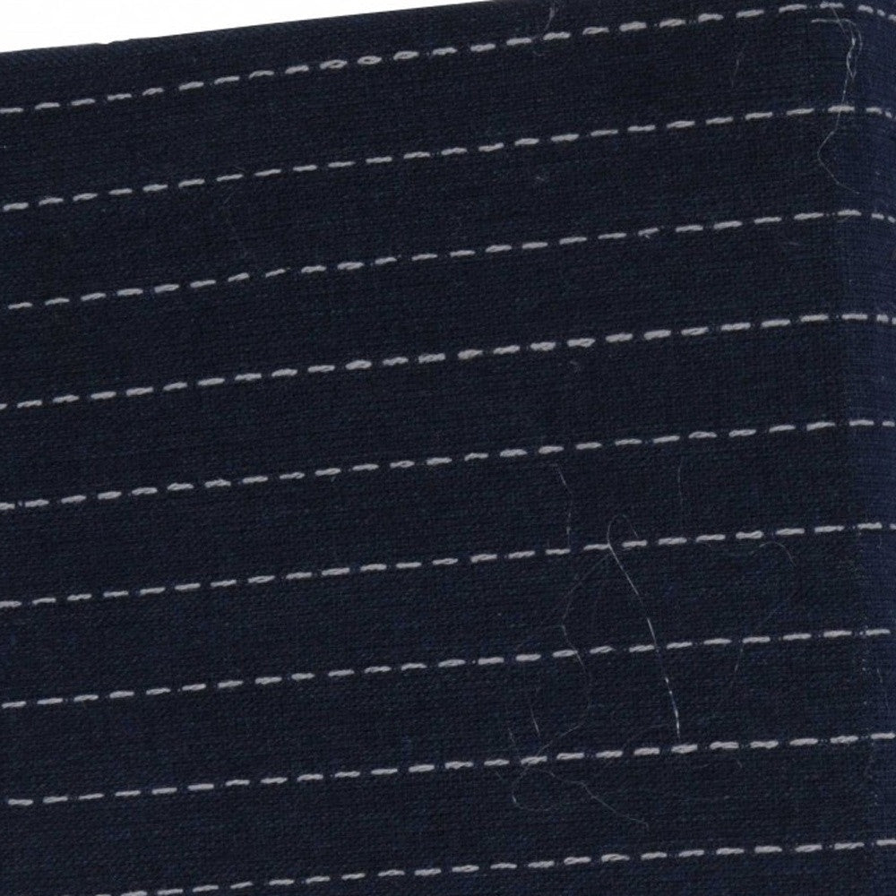 HomeRoots 12" x 12.5" x 9.5" White Blue Foldable Fabric Basket Set of 3