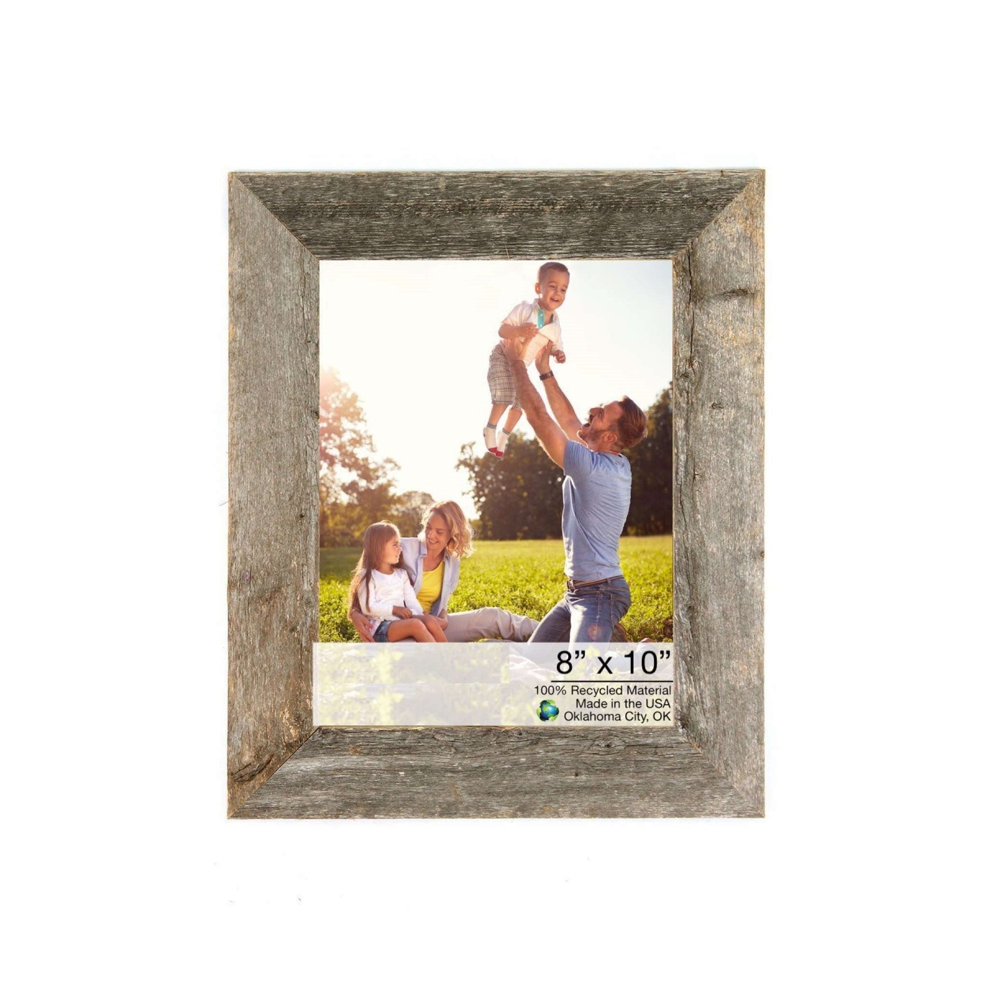 HomeRoots 12" x 13" Natural Weathered Grey Picture Frame