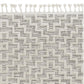 HomeRoots 12' x 15' Ivory Grey Machine Woven Diamond Pattern With Fringe Indoor Area Rug