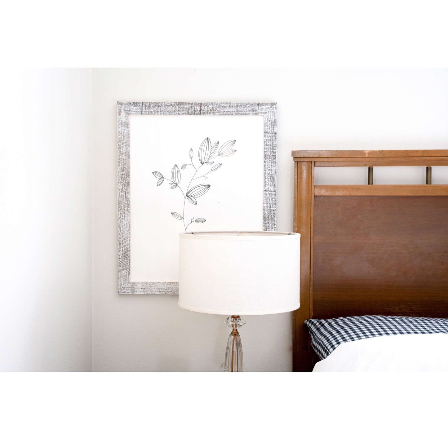 HomeRoots 12" x 15" Rustic White Washed Grey Picture Frame