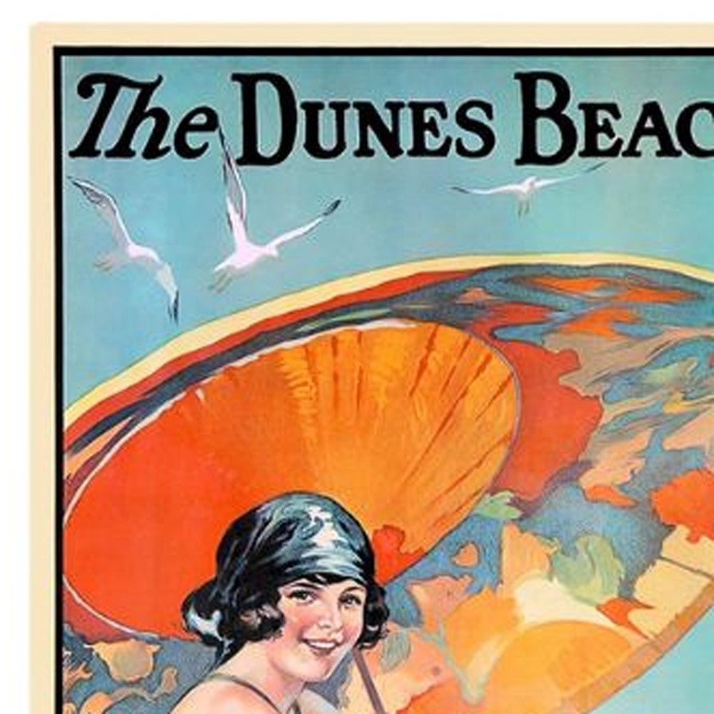 HomeRoots 12" x 18" Dunes Beaches c1920s Vintage Travel Poster Wall Art