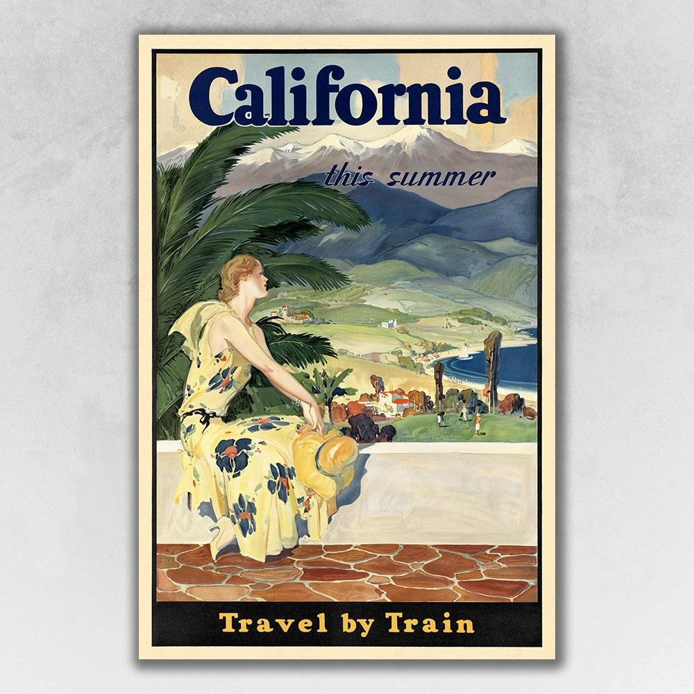 HomeRoots 12" x 18" Vintage 1934 California Travel Poster Wall Art