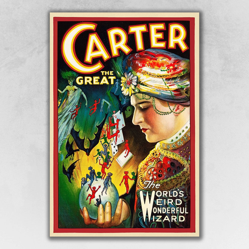 HomeRoots 12" x 18" Vintage c1920s Carter Vintage Magic Poster Wall Art