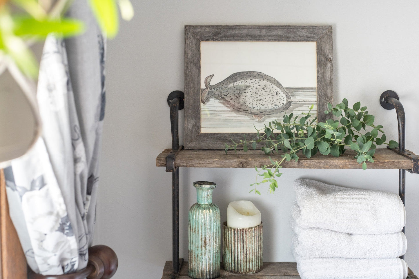 HomeRoots 12" x 24" Rustic Farmhouse Gray Wood Frame