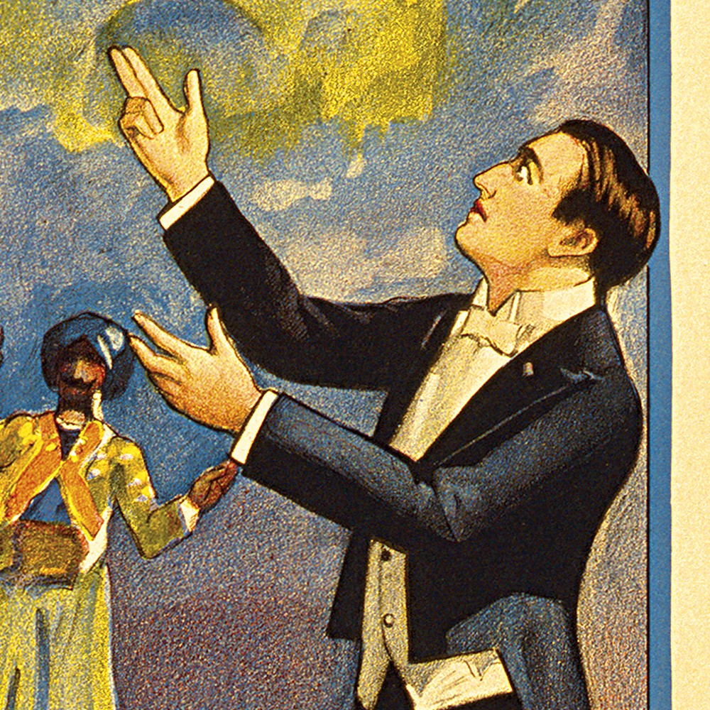 HomeRoots 12" x 36" Thurston Rope Trick Vintage Magic Poster Wall Art