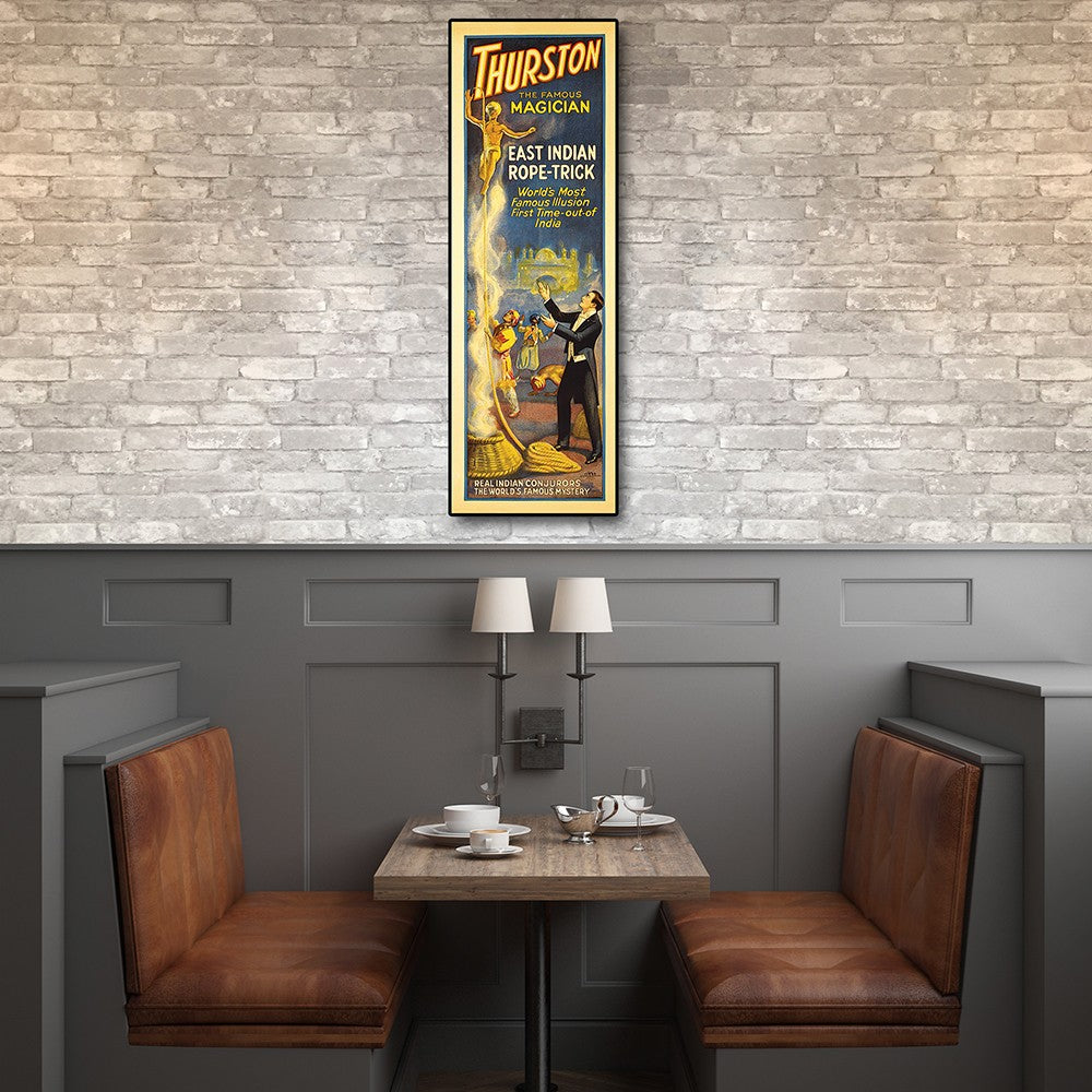 HomeRoots 12" x 36" Thurston Rope Trick Vintage Magic Poster Wall Art