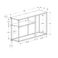 HomeRoots 12" x 42" x 32" Black Metal Accent Table
