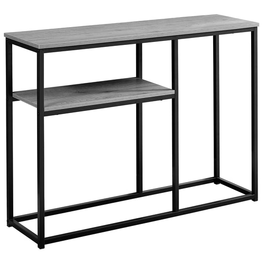 HomeRoots 12" x 42" x 32" Black Metal Accent Table