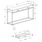 HomeRoots 12" x 48" x 32" Black Laminated Finish and Black Metal Accent Table