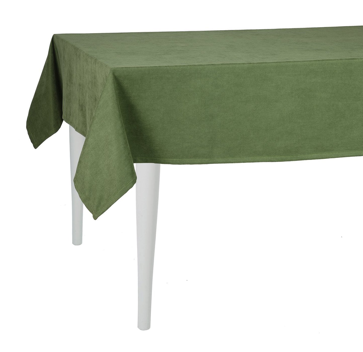 HomeRoots 120" Merry Christmas Rectangle Tablecloth in Green